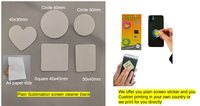 Chiffon de nettoyage pour écran de téléphone en microfibre, sublimation, microfibre adhésive, nettoyant pour écran réutilisable, autocollant vierge pour smartphone