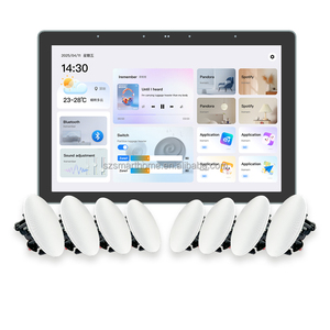 Smart Home Amplificador de Música de Fundo de 8 Polegadas Nova UI 2 Zona com Alexa <span class=keywords><strong>Android</strong></span> 11 Wifi Controle de Parede 8x25W Touch Tablet - Product Image 1