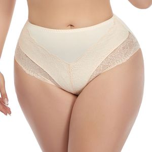 Vendita calda Plus Size da donna senza soluzione di continuità mutandine di mezza altezza tinta unita Sexy in pizzo slip comodo sottile senza soluzione di continuità biancheria intima donna - Product Image 5