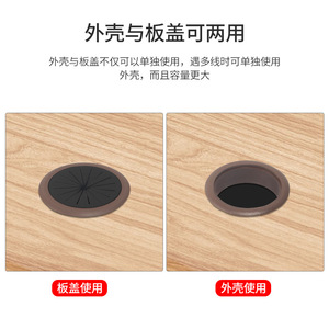 <b>Round</b> Cable Management <b>Box</b> 50mm Durable Office Desktop Organizer Standing Type Decorative Cover - Product Image 3