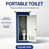 Panneau sandwich de haute qualité, écologique, portable, pour toilettes préfabriquées, extérieur, design contemporain, salle de bain chimique
