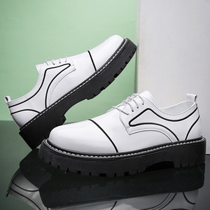 Zapatos Casuales Blancos para Hombre, Talla Grande 38-45, Color Negro Sólido, Transpirables, con Parte Superior de PU, para Toda Temporada - Product Image 4