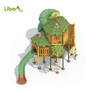 Hochwertige Umweltfreundliche Kunststoff-Rutsche Baumhaus-Design Outdoor-Spielplatz für Kinder - Product Image 2