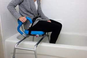 360 °   <span class=keywords><strong>Chaise</strong></span> de <span class=keywords><strong>douche</strong></span> pivotante réglable avec accoudoirs <span class=keywords><strong>pour</strong></span> personnes âgées, <span class=keywords><strong>chaise</strong></span> de <span class=keywords><strong>douche</strong></span> médicale roulante <span class=keywords><strong>pour</strong></span> handicapés, dossier amovible - Product Image 6