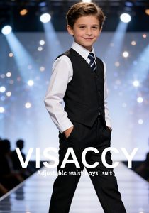 <span class=keywords><strong>Traje</strong></span> formal para niños Visaccy, <span class=keywords><strong>traje</strong></span> de esmoquin ajustado <span class=keywords><strong>con</strong></span> cierre de cremallera y cuentas, <span class=keywords><strong>traje</strong></span> de portador de anillos, ropa de vestir <span class=keywords><strong>con</strong></span> cintura ajustable - Product Image 4
