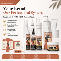 Kit de Soins Capillaires OEM pour Tresses, Locks et Cornrows, Kit Anti-Démangeaisons Linea Prodotti Capelli avec Shampooing, Spray, Huile, Mousse et Gel Fixateur pour les Bords