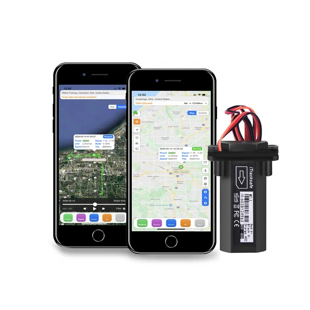 ระบบติดตาม GPS สำหรับรถจักรยานยนต์รถแท็กซี่สกูตเตอร์ที่มีเสาอากาศในตัวและสนับสนุนออนไลน์ Gprs เว็บซอฟต์แวร์ติดตาม