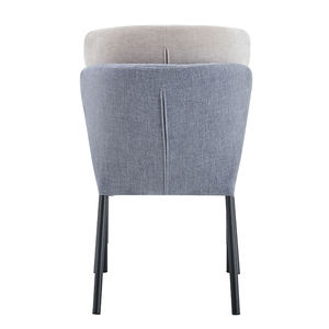 Sillas de sala de estar sin brazos simples modernas Silla de comedor tapizada de terciopelo de tela apilable con patas de metal - Product Image 4