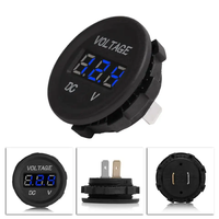 Panel Tester LED, Voltmeter Mini Digital sepeda motor mobil DC 5-48v tahan air