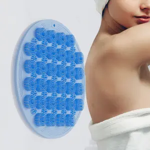 Back Scrubber Hands-Free for Shower Easy to Clean Big Flat Silicone Washer Foot Massager Body Brush