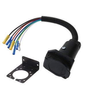 Prise de remorque 7 broches Us1711k pour camping-car, connexion rapide avec support de montage et faisceau de câbles - Product Image 1