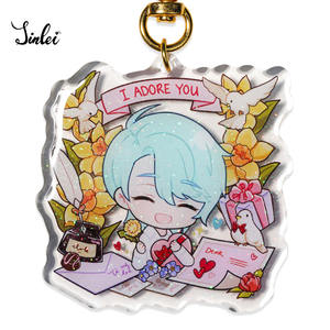 Ciondoli acrilici stampati personalizzati portachiavi in peluche Jordan portachiavi personaggi dei cartoni animati portachiavi accessori regali - Product Image 3