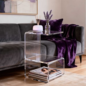 <span class=keywords><strong>Tavolino</strong></span> da Caffè in Acrilico Trasparente, Comodino Personalizzato per Cameretta Bambini, Portariviste per Bagno, Arredamento Casa - Product Image 1