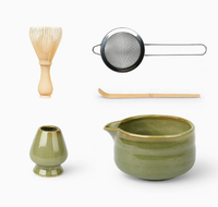 Ensemble de fouets et bols en céramique avec glaçure réactive, design personnalisé, kit Matcha avec bol et outils