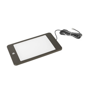 Pannello LED. Tonalità opale. 5W. Illumina il piano di lavoro della cucina. 12V CC. Finitura moka. Tipo di sensore PIR. - Product Image 1