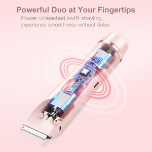 Depiladora Facial Giratoria Inteligente Portátil para Mujer, Set de Recortador de Bikini con Función de Limpieza Inteligente, en Inglés, para Uso en el Baño - Product Image 4