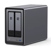 UGREEN NAS DXP2800 NAS de bureau 2 baies, processeur Intel N100 Quad-core, 8 Go de RAM DDR5, 2,5 GbE, 2 * emplacements M.2 NVMe, 4K ,(sans disque)