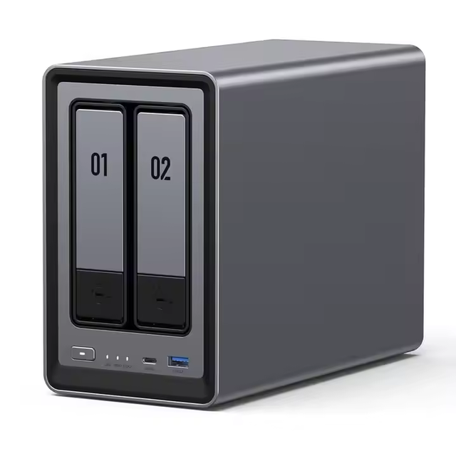 UGREEN NAS DXP2800 2-Bay Desktop NAS, Intel N100 Quad-core CPU, 8GB DDR5 RAM, 2.5GbE, 2 * M.2 NVMe Slots, 4K ,(Diskless)