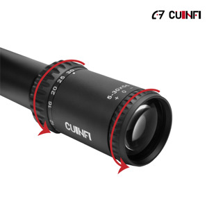 Cuinfi 5-30x56 FFP Tactische Long Range Scope Jacht Optiek met Japanse ED Glas 34mm Buis Zero-Stop en Rode Verlichting - Product Image 4