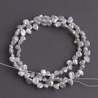Perles de culture d'eau douce 4-5mm, percées sur le côté, forme pétale/baroque/irrégulière, perles Keshi blanches de qualité AA, en vrac pour bijoux DIY