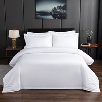 Parure de lit double en coton de luxe pour grand lit, ensemble de draps en coton 100% et housse de couette de luxe