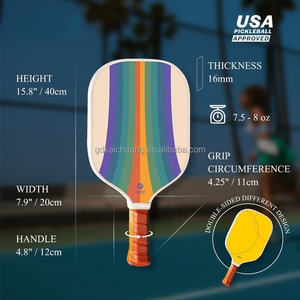 Pala de Pickleball Personalizable para Adultos, con Núcleo de Panal de PP para Descompresión, Ecológica, Duradera, Termoformada, de Fibra de Carbono y Vidrio - Product Image 3