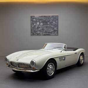 Coche de juguete de colección BMW <span class=keywords><strong>507</strong></span> Convertible Clásico Deportivo de aleación con ruedas de metal fundido, sonido, luces y puertas que se abren, modelo de vehículo de juguete con función de retroceso. - Product Image 5