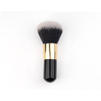 Grand pinceau de maquillage en fibres synthétiques, idéal pour l'application de fond de teint et de poudre compacte