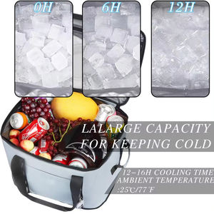 حقيبة تبريد معزولة ومقاومة للماء من البي في ايه سميكة محمولة مقاومة للتسرب للتنزه في الهواء الطلق بشعار مخصص - Product Image 5