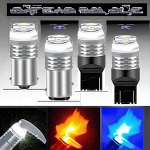 Feu arrière de moto à LED avec lentille concave, clignotant DRL, feu stop, 1156/1157/3157/7440/7443, clignotant stroboscopique, E-Car P21W/PY21W/BAU15S/T20 - Product Image 2