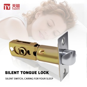 TIANYI Modern Brushed Nickel Tubular Lever Door <b>Lock</b> <b>Set</b> Keyed Entry Satin Nickel Handle for Bedroom Office Exterior Door - Product Image 5