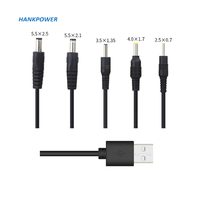 Câble USB vers 5V DC d'usine OEM Câble d'alimentation DC 5.5X2.1mm Câble de connecteur USB mâle vers baril 5521