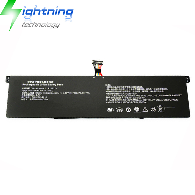 New Genuine Original R15B01W 7.6V 60.4Wh Laptop Battery for Xiaomi Mi Pro 15.6 INCH TM1701 171501-AQ/AL/AF Notebook