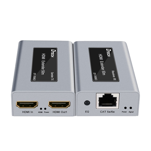 DTECH High Quality Wholesale Over Cat5e/6e Speed 50m HDMI Super Extender 50M for Computer