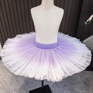 BT26011177 <span class=keywords><strong>Tutù</strong></span> da Balletto Professionale di Alta Qualità per Ragazze, <span class=keywords><strong>Bianco</strong></span>, Nero, Lilla, <span class=keywords><strong>Bianco</strong></span>, Modello Half Pancake - Product Image 4