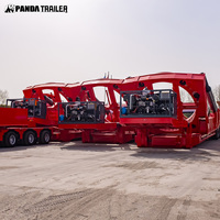 Semi Trailer Flatbed Baja Ekstensibel 30m-70m, Pengangkut Bilah Angin dengan Bolster Berputar untuk Perlindungan Bilah, Tugas Berat >80T