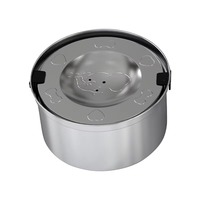 NicePets Bol à eau flottant en acier inoxydable pour animaux de compagnie |   Anti-éclaboussures, anti-poussière, sans mouilleur bec |   Bol à eau pour chien et chat, capacité 3,2 L