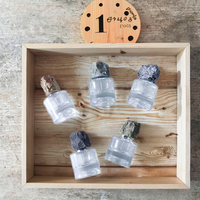 Botol Parfum Kaca Silinder 50ml dengan Tutup Batu Berkualitas Tinggi, Dilengkapi Pompa Semprot, Cetak Logo Kustom, Kemasan Mewah
