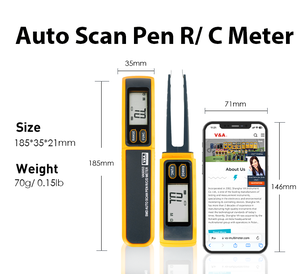 VA505B цифровой тестер сопротивления емкостного измерителя 5999 счетчиков SMD-измеритель автоматического сканирования Электрический многометровая ручка пинцет R C метров - Product Image 3