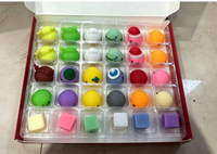 Calendrier de l'Avent Squishies de Noël en Stock – 24 Mini Jouets Sensoriels Anti-Stress – Compte à Rebours de Noël – Cadeau Surprise pour Fête