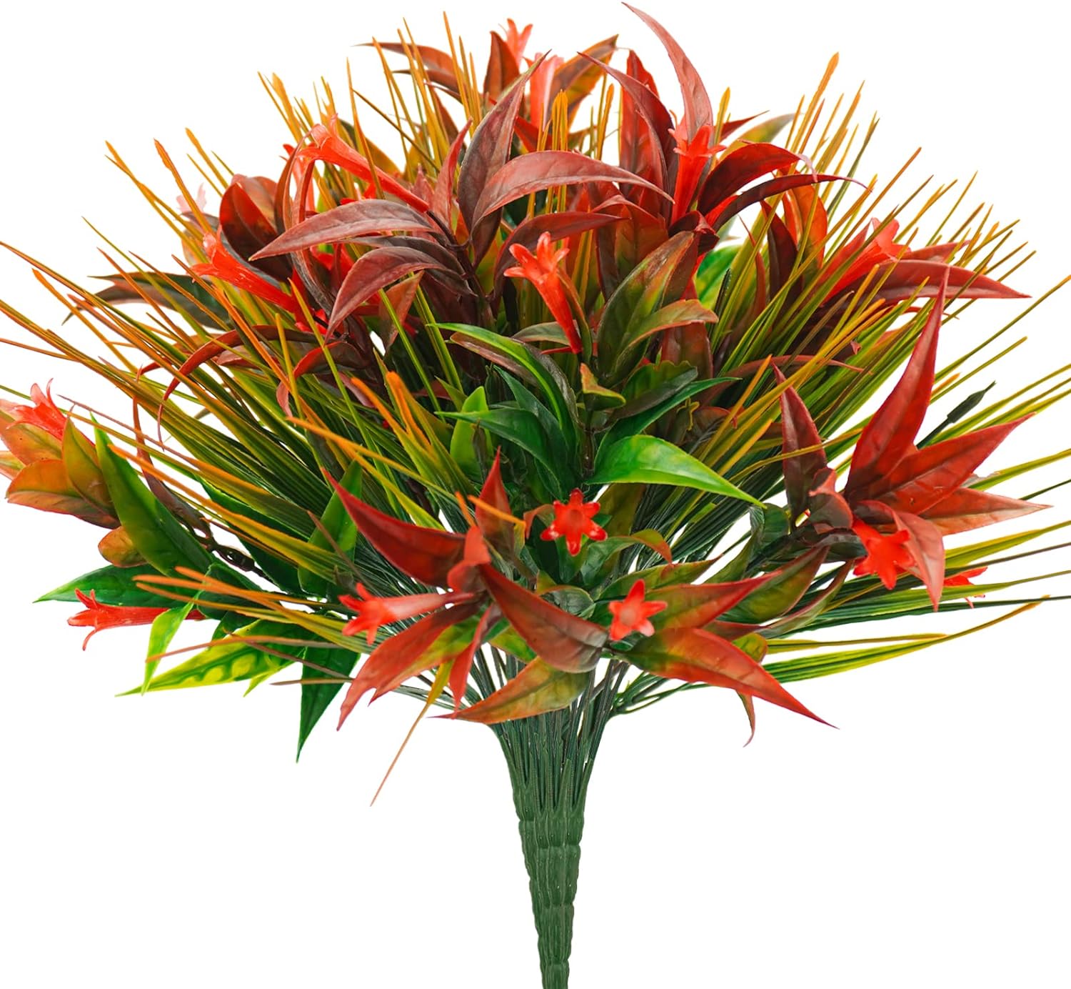 Piante Artificiali Fiori Finti Rampicanti Rossi UV Resistant: Decorazione Realistica 80 Cm Per Esterni E Interni (Confezione Da 2 Pezzi)