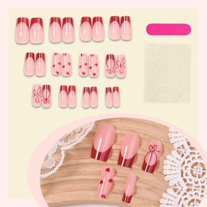 24 <span class=keywords><strong>Uñas</strong></span> Postizas Cuadradas con Punta Francesa Roja, Diseño <span class=keywords><strong>de</strong></span> Gorro Navideño y Copos <span class=keywords><strong>de</strong></span> Nieve, <span class=keywords><strong>Uñas</strong></span> Acrílicas Adhesivas <span class=keywords><strong>de</strong></span> Cobertura Completa para Mujeres, Fiesta <span class=keywords><strong>de</strong></span> Navidad - Product Image 3