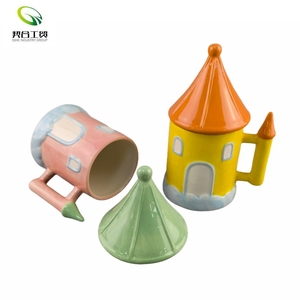 Taza de Cerámica con Tapa <span class=keywords><strong>3D</strong></span> con Diseño de Cuerda, Taza de Café Mágica Estilo Mediterráneo Macaron para Regalos - Product Image 1