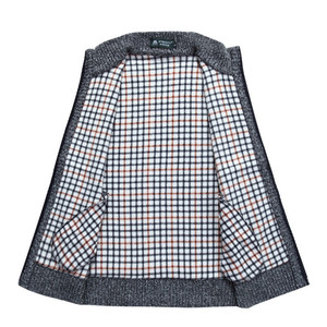Suéter sin mangas de lana gruesa de felpa para <span class=keywords><strong>hombre</strong></span> <span class=keywords><strong>gordo</strong></span> de gran tamaño con cuello levantado para <span class=keywords><strong>hombre</strong></span> abrigo de talla grande - Product Image 5