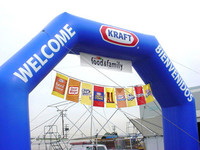Logo personnalisé Entrée gonflable Début Finition Porte de course Arches gonflables extérieures