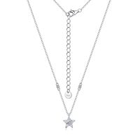 Collier étoile en moissanite 6A+ VVS1 couleur D, pendentif en argent sterling 925 taille poire, cadeau de mariage pour femme