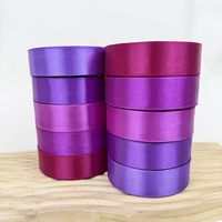 Ruban en satin polyester simple face couleur unie violet fuchsia personnalisable avec logo, multi-usages pour la confection de vêtements et les décorations de mariage Xiangrong – Grande Vente