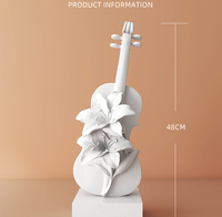 Livraison directe Sculptures de violon créatives pour ornements de salon décorations artisanales en résine pour la maison modèle de violon