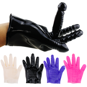 Silicone Erotic Gloves Soft Flirting Hand Sleeve Finger <b>Toys</b> Masturbation Products For Adult - Product Image 1