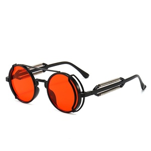 PC Clear Frame Sunglasses Punk Double Bridge Retro European American Style Double <b>Spring</b> <b>Hinges</b> Fashionable Polycarbonate - Product Image 6